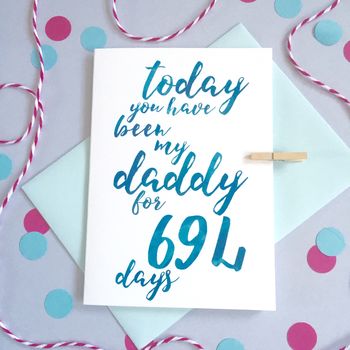 Personalised Calligraphy Dad/Daddy Days Card, 2 of 5
