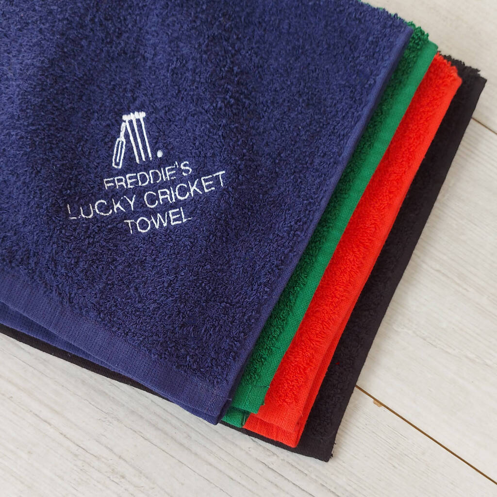 Personalised Cricket Towel By Solesmith