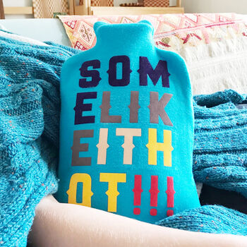Cool Personalised Typographic Hot Water Bottle Covers, 6 of 7