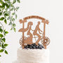 Wooden Wedding Tandem Bike Banner Topper Set, thumbnail 2 of 2