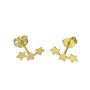 9ct Solid Gold Trio Star Climber Helix Stud Earrings, thumbnail 2 of 3