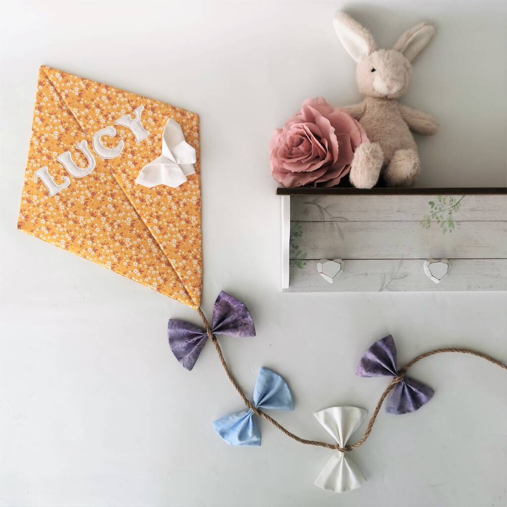 Kite Wall Baby Nursery Decor,Floral Mustard Yellow By CreativeBlonde