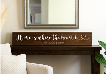 Home Is Where The Heart Is Personalised Sign, 5 of 6