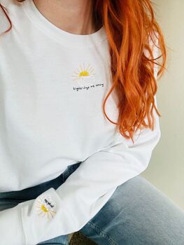 Brighter Days Are Coming Embroidered Sweatshirt, 5 of 6