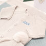 Pale Arctic Grey Bubble Baby Cardigan, thumbnail 2 of 12