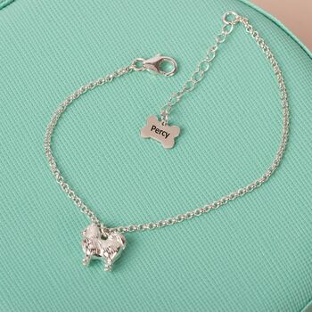 Personalised Pomeranian Silver Chain Bracelet, 2 of 8