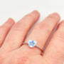 Mini Heart Ring With Real Forget Me Not Flower In Gold Or Silver Waterproof, thumbnail 2 of 10