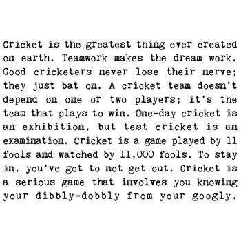 Cricketers Gift, Cricket Quotes Print, 2 of 6