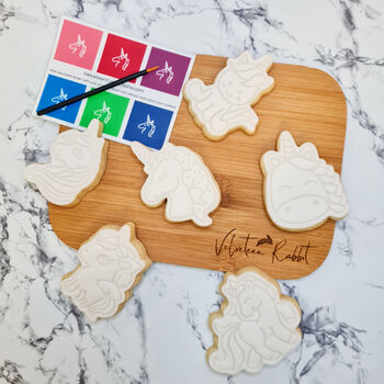 Unicorn Paint Your Own Cookies Gift Set, Six Biscuits, 7 of 10