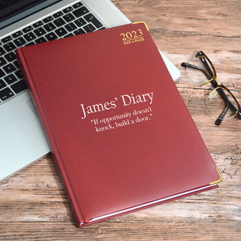 Personalised A4 Diary With Your Own Message Or Quote, 2 of 10