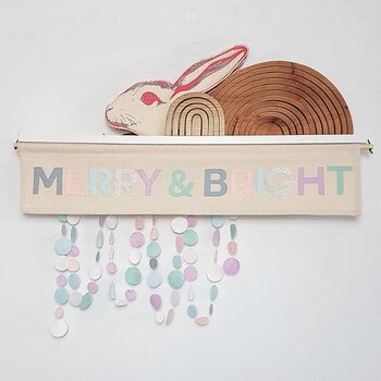 Merry And Bright Christmas Wall Or Tree Hanging, 8 of 12