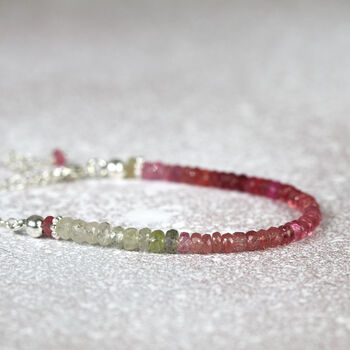 Pink And Green Sapphire Bracelet, 7 of 12