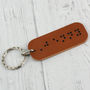 Braille Personalised Leather Keyring, thumbnail 1 of 2