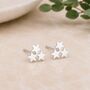 Sterling Silver Three Star Cluster Stud Earrings, thumbnail 1 of 6