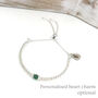 Silver Emerald May Birthstone Bracelet, thumbnail 6 of 11