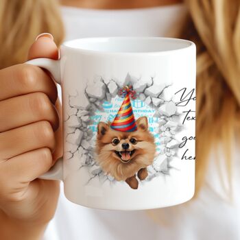 Personalised Pomeranian Birthday Break Through, 6 of 7