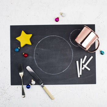 Chalkboard Christmas Dinner Placemat Sheets, 8 of 8