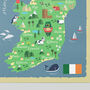 Illustrated Map Of Ireland Children's A3 Print, thumbnail 2 of 3