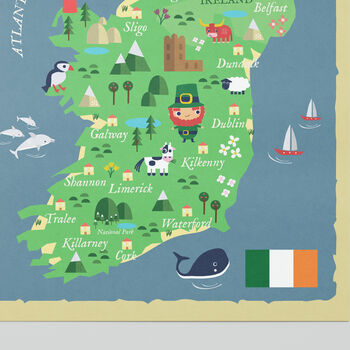 Illustrated Map Of Ireland Children's A3 Print, 2 of 3