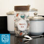 Personalised Autumn Tea Glass Storage Jar, thumbnail 1 of 10