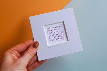 Positivity Quote Strong Women Mini Art Print, 2 of 10