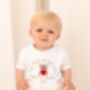 Our First Father's Day Bear Personalised Name Embroidered T Shirt, thumbnail 3 of 4