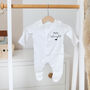 Personalised Baby Name Or Surname Unisex Babygrow, thumbnail 4 of 9