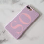 Pink And Purple Personalised Phone Case, thumbnail 2 of 6