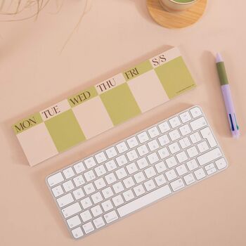 Keyboard Weekly Planner Pad | Matcha, 4 of 8
