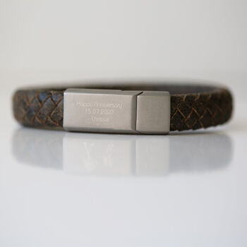 Gifts For Men Personalised Leather Bracelet, 11 of 11