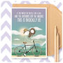 Bicycle Funny Anniversary Birthday Card Husband Wife, thumbnail 1 of 5