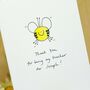 Personalised 'Smiley Bee' Handmade Card, thumbnail 3 of 4