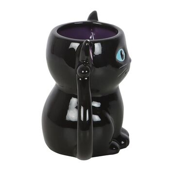 Cute And Creepy Black Cat Halloween Mug, 4 of 4