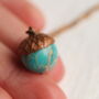 Turquoise Acorn Necklace, thumbnail 3 of 10