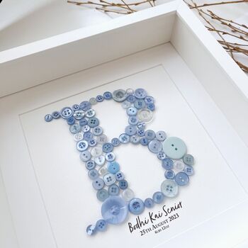 Personalised New Baby Gift | Initial Nursery Frame, 7 of 7