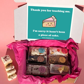 Personalised Six Mini Loaf Cakes Teacher Gift Box, 5 of 5