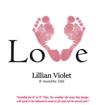 Personalised 'Love' Baby Print Keepsake Package, 4 of 8