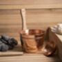 Handmade Solid Copper Sauna Bucket And Ladle Set, thumbnail 2 of 7