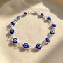 Evil Eye Rhodium Plated Silver Protection Bracelet, thumbnail 1 of 6