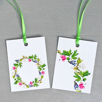Gift Tags With Spring Flower Wreath, 2 of 3