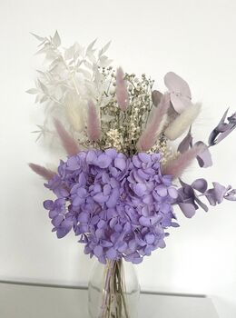 Purple Hydrangea Dried Flower Posy With Jar, 4 of 7