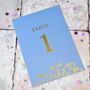 Gold Foil Floral Wedding Table Card, thumbnail 1 of 3