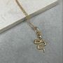 Sterling Silver Gold Plated Snake Necklace, thumbnail 9 of 10