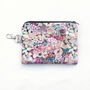Tiny Blooms Silk Zipped Coin Purse/Pouch, thumbnail 1 of 2