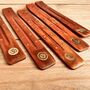 Wooden Incense Stick Holder Brass Design Ash Catcher, thumbnail 12 of 12