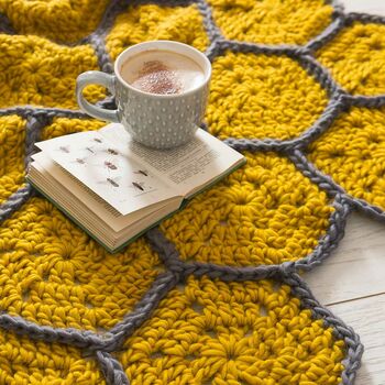 Honeycomb Blanket Crochet Kit, 6 of 11