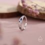 Sterling Silver Organic Texture Multicolour Confetti Cz Dome Ring, thumbnail 2 of 12