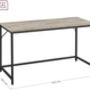 Computer Desk Industrial Style Metal Frame Home Office, thumbnail 11 of 12