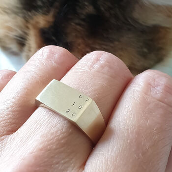 Personalised Solid 9ct Gold Signet Ring, 3 of 3