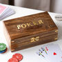 Personalised Luxury Initial Wooden Poker Set, thumbnail 3 of 5
